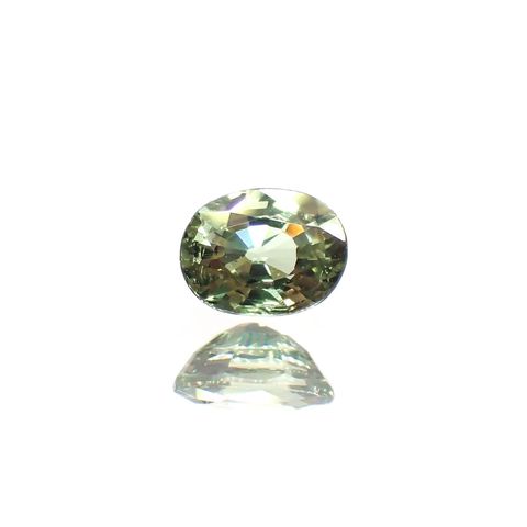 グリーンクリソベリル(宝石名クリソベリル)スリランカ/マダガスカル産 識別済 0.33ct / 4.5x3.4mm前後 [260514476]
