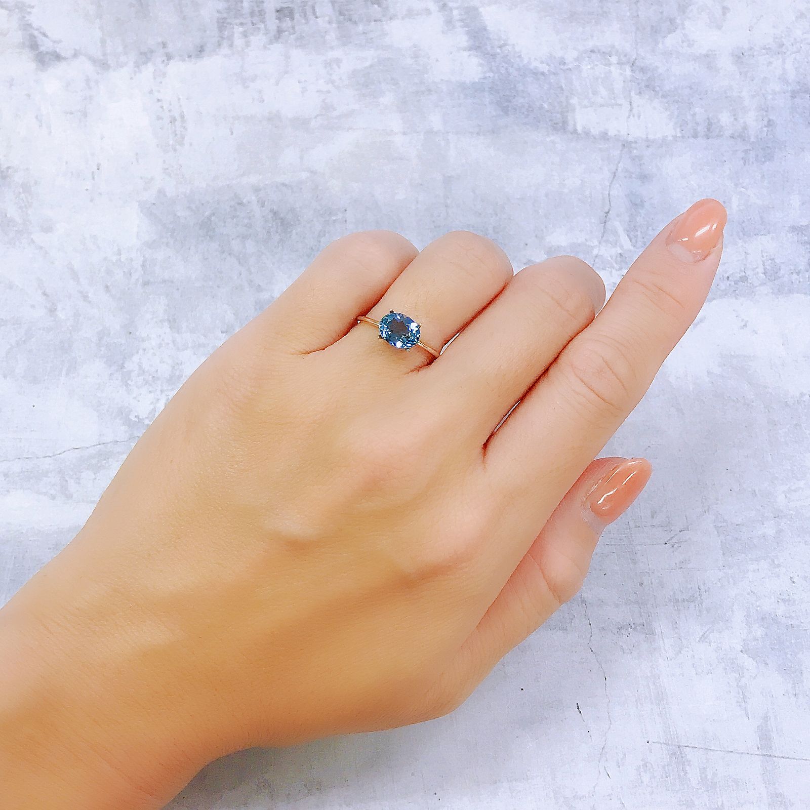 アクアマリン(宝石名アクアマリン)ナイジェリア産 1.08ct 識別済[220817385]8x6.1mm前後