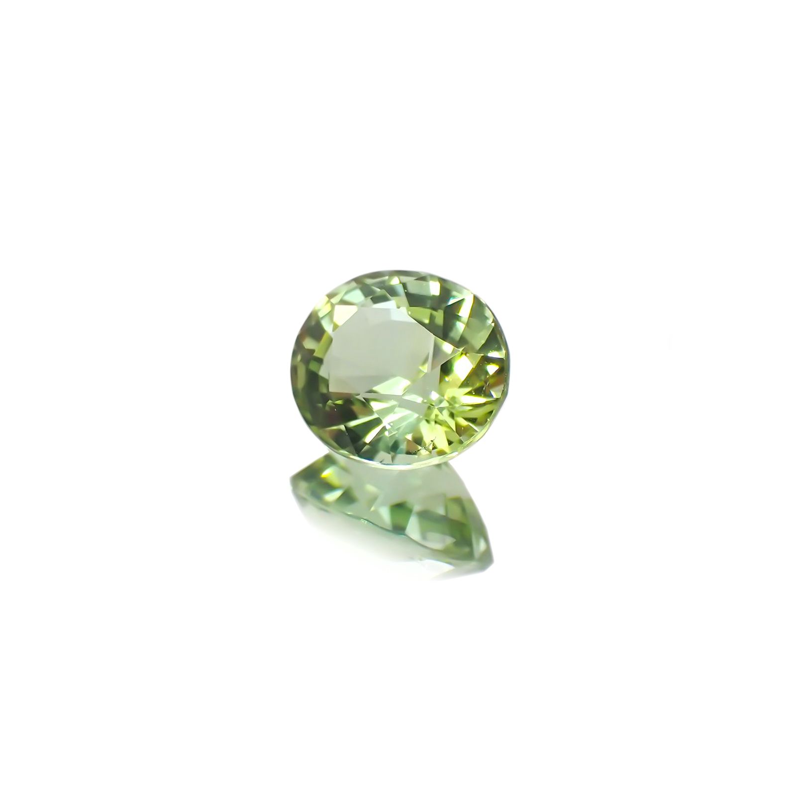 ミントトルマリン(宝石名グリーン・トルマリン) ルワンダ産 1.17ct 識別済[21029991]6.9×6.1mm前後