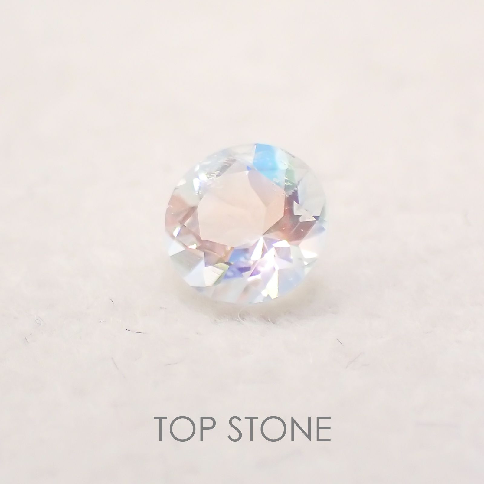 レインボームーンストーン(アンデシンラブラドライト) マダガスカル産 ルース 0.31ct[210310114]4.5×4.5mm前後