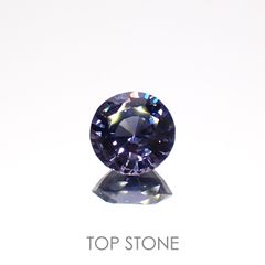 カラーシフト コバルトバイオレットスピネル(宝石名バイオレット・スピネル)スリランカ産 1.617ct ソ付(日独)[221018927]7.2x7.31mm前後