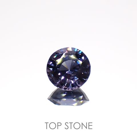 カラーシフト コバルトバイオレットスピネル(宝石名バイオレット・スピネル)スリランカ産 1.617ct ソ付(日独)[221018927]7.2x7.31mm前後