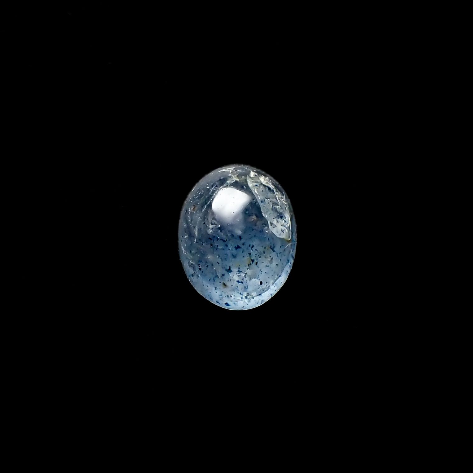 ラズライトインクォーツ(宝石名ラズライト イン クォーツ)アフガニスタン産 1.93ct 識別済[240125855]8.5x6.8mm前後