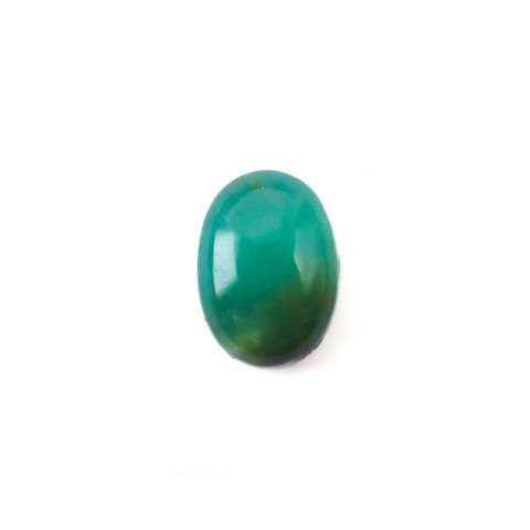 ジェムシリカ(宝石名クリソコーラ・カルセドニー)ペルー産 12.22ct 識別済[220716982]17.7x12.9mm前後