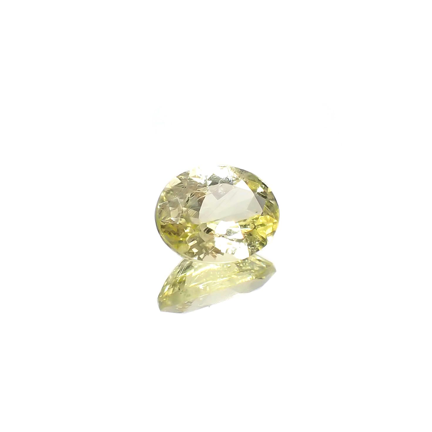 イエローダンビュライト タンザニア産 1.86ct[240125467]9.1x7.1mm前後