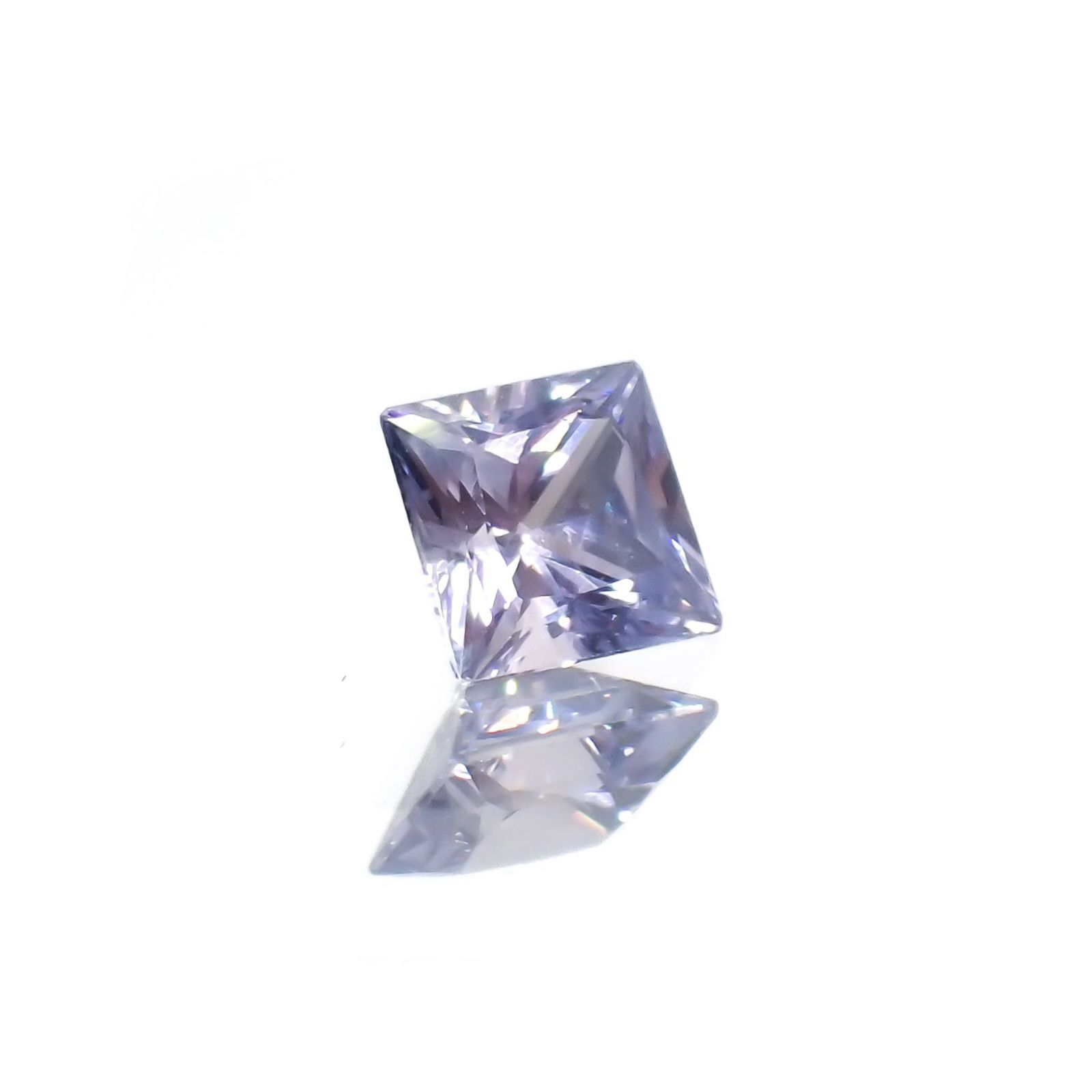 ◇プリンセスカット◇ラベンダーサファイア(宝石名サファイア)東アフリカ産 0.22ct 識別済[250817371]3.3x3.2mm前後