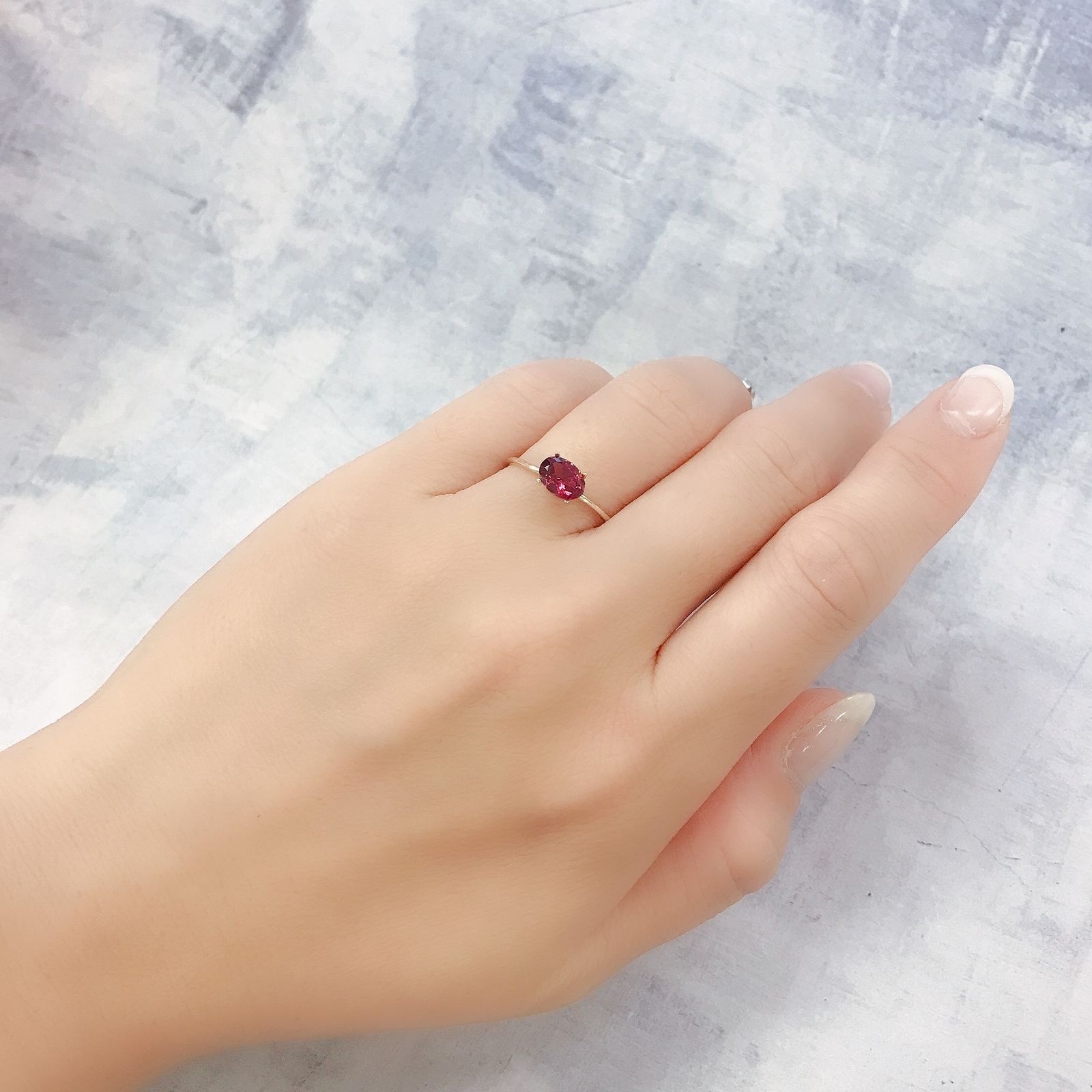 ロードライトガーネット(宝石名ロードライト・ガーネット)ブラジル産 0.88ct 識別済[220717061]7x5.1mm前後