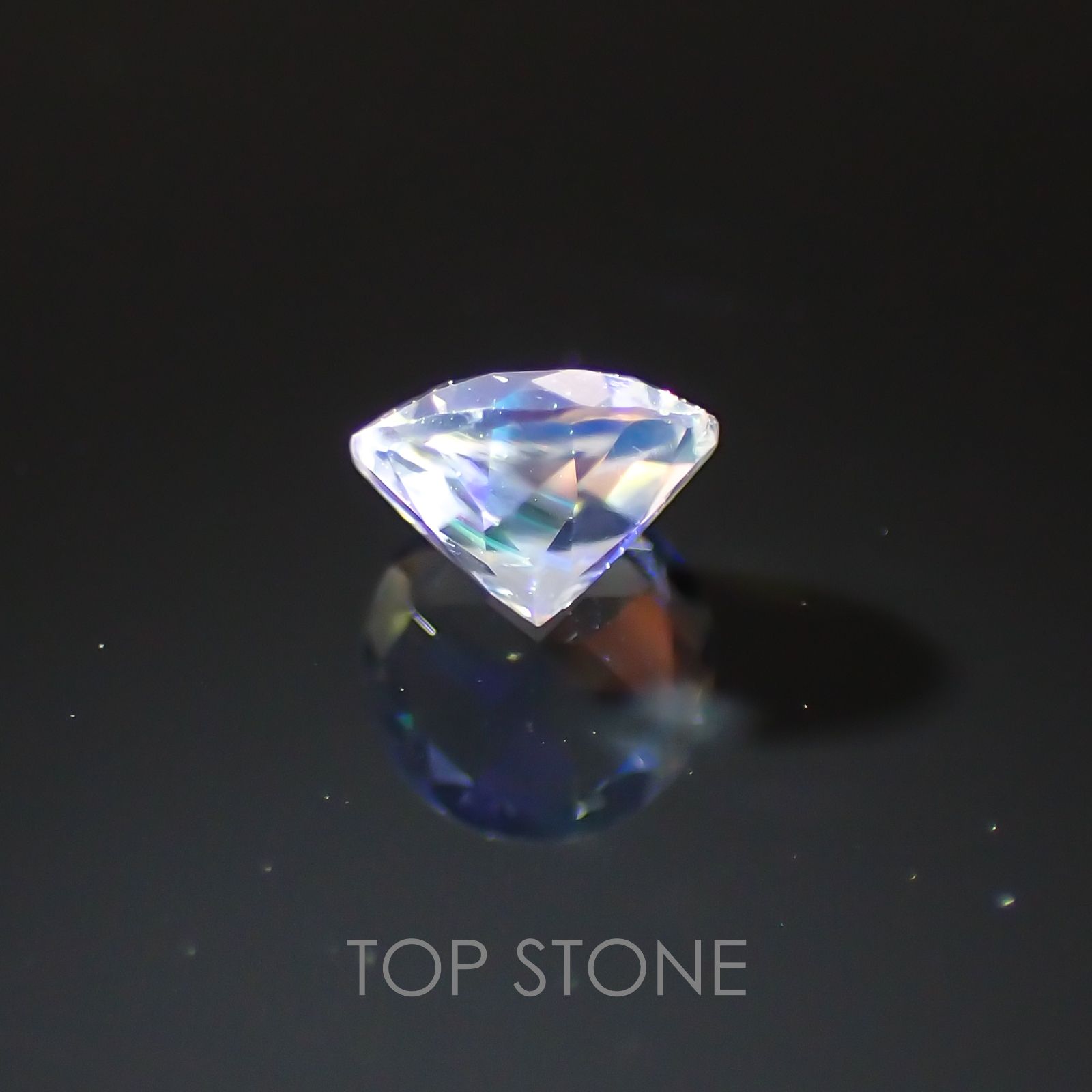 レインボームーンストーン(アンデシンラブラドライト) マダガスカル産 ルース 0.33ct[210310113]4.6×4.6mm前後