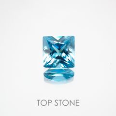 ◇プリンセスカット◇ブルージルコン(宝石名ジルコン) カンボジア産 1.04ct 識別済[21017933]5.1×5.1mm前後