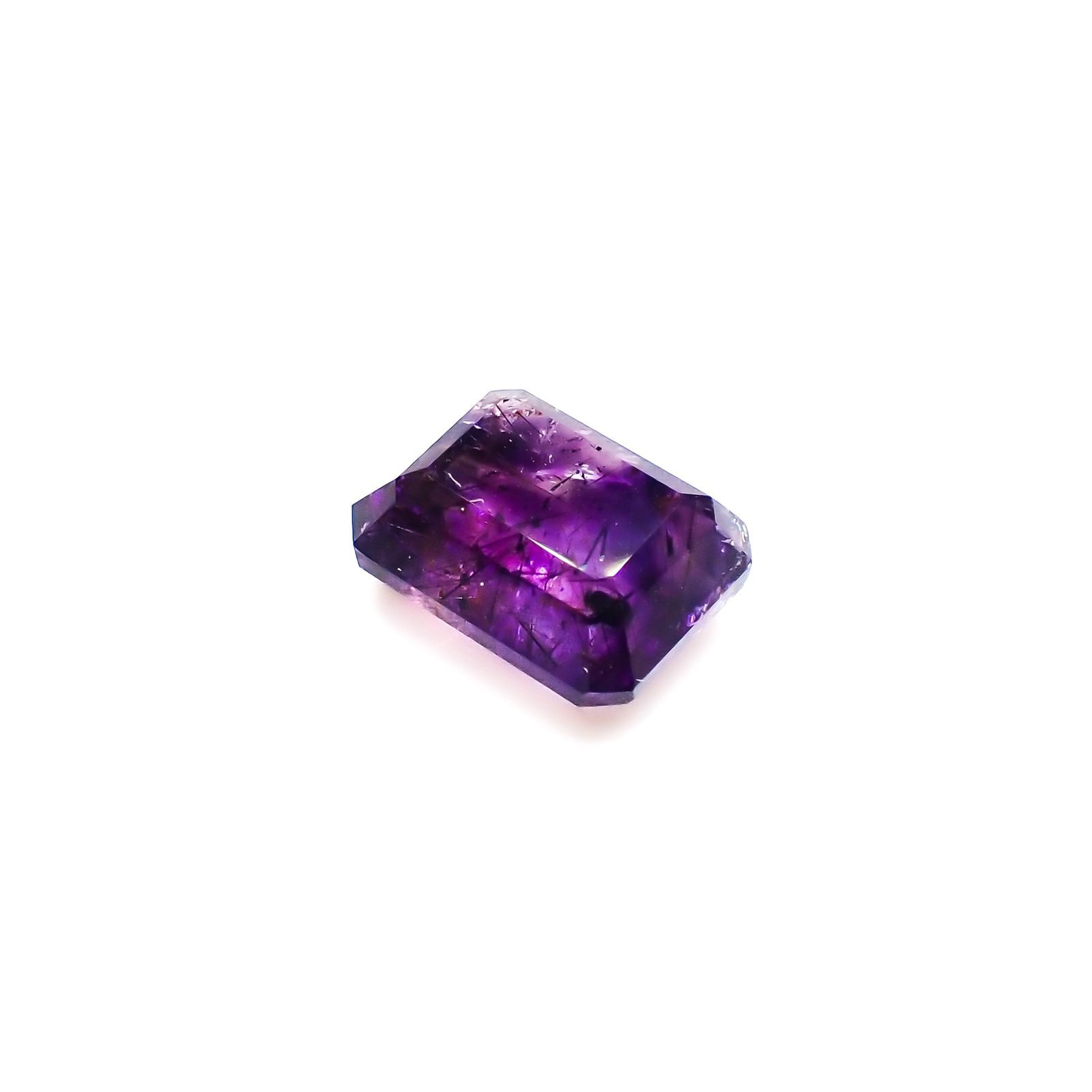 ◇カスタムカット◇アメジストエレスチャル ナイジェリア・カラバル産 3.13ct[221219691]9.7x7.1mm前後