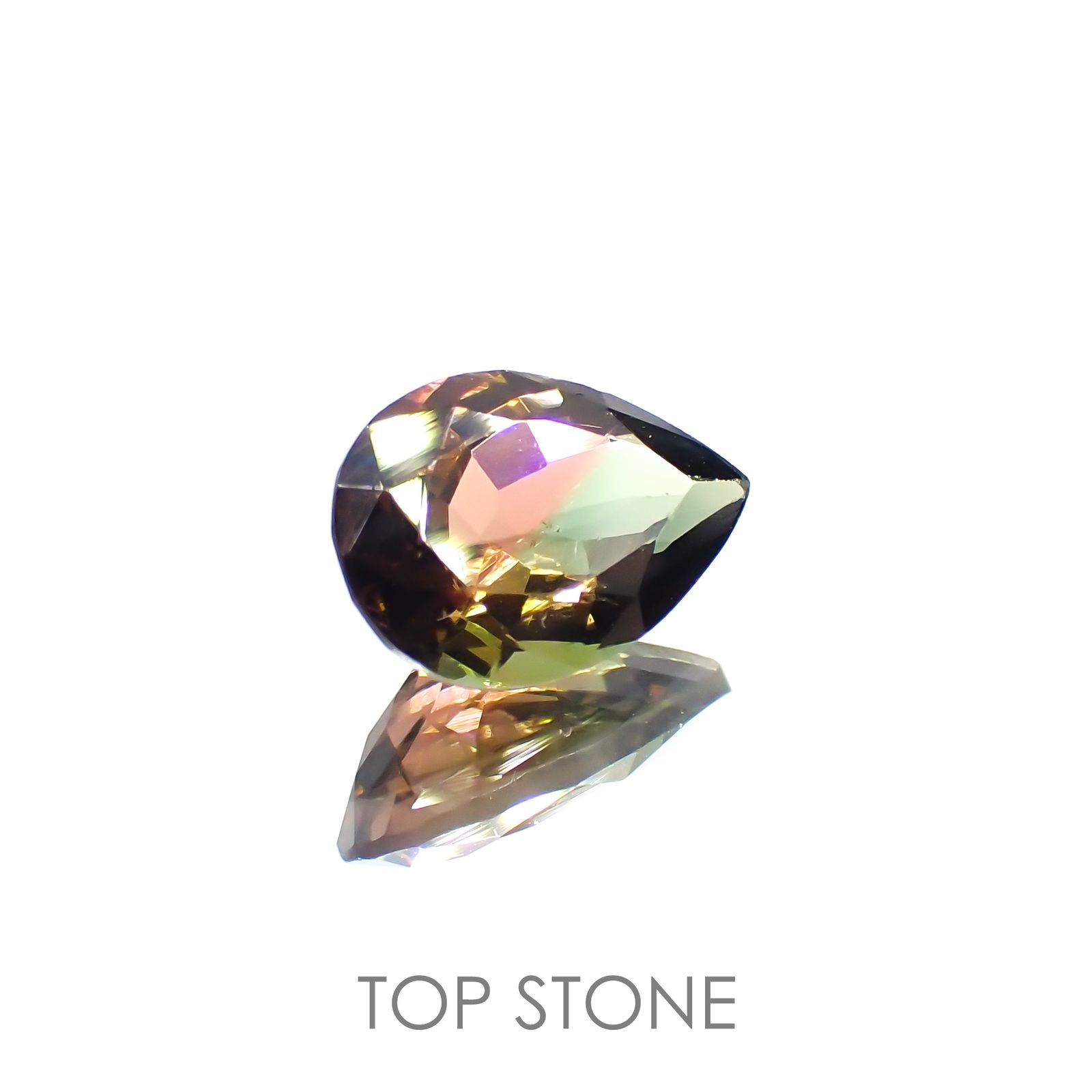 バイカラートルマリン(宝石名バイカラー・トルマリン) コンゴ民主共和国産 1.844ct ソ付(彩珠)[211013600]10.1×7mm前後