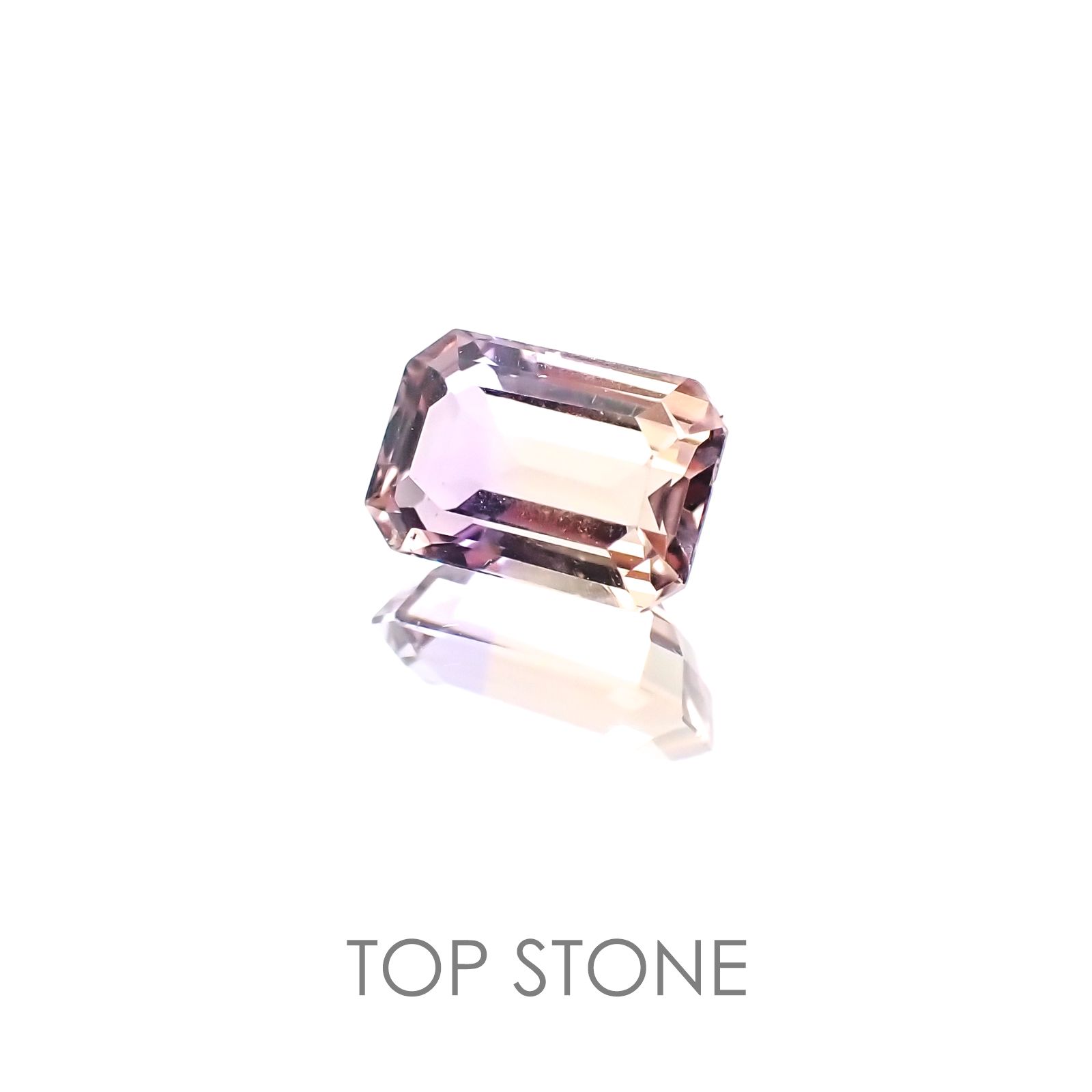 アメトリン(宝石名バイカラー・クォーツ/別名アメトリン) ボリビア産 1.16ct 識別済[20128373]7.6×5.1mm前後