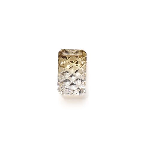 ◇甲州貴石切子Plus Three◇バイカラーシトリン カード付き ブラジル・ミナスジェライス州産 3.45ct[240628257]12.6x7.8mm前後