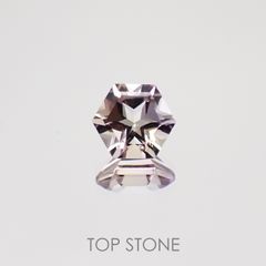 ◇ヘキサゴンカット◇アメトリンSA(宝石名バイカラー・クォーツ/別名アメトリン) ボリビア産 0.52ct 識別済[210611048]5×4.9mm前後