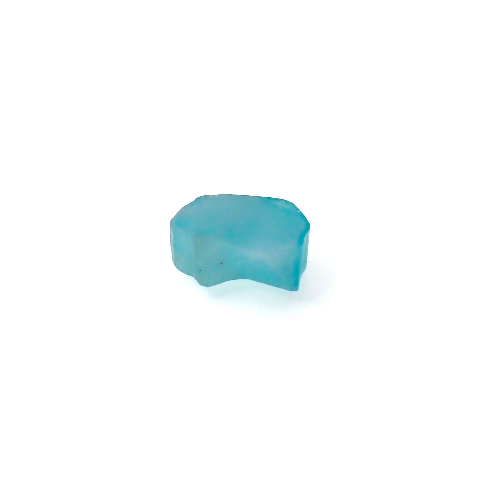 パライバトルマリン 原石スライス ブラジル・パライバ州バターリャ鉱山産 1.11ct / 5.9x7.1mm前後 [251016503]