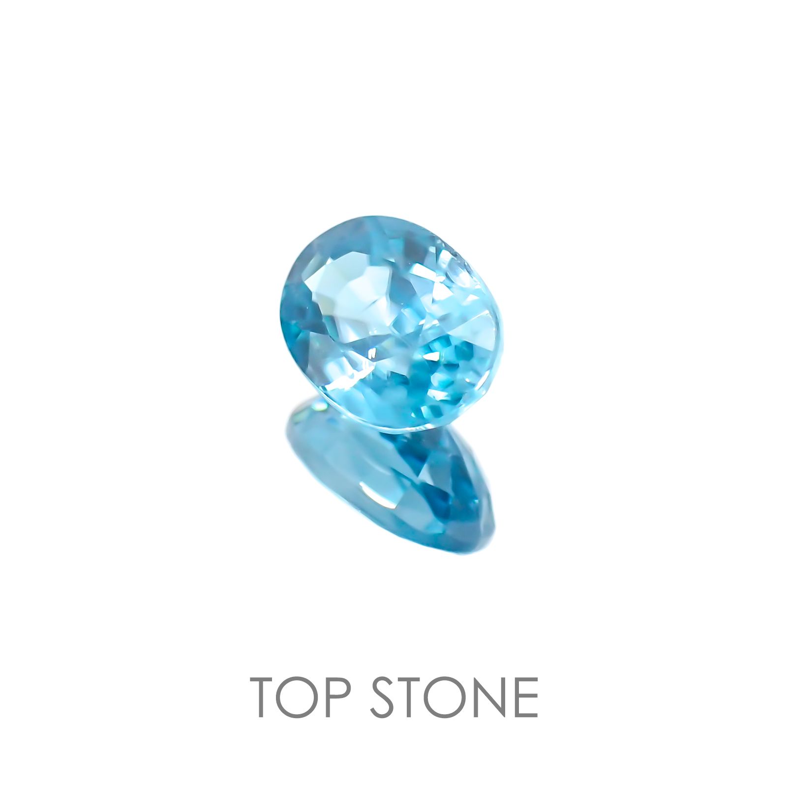 ブルージルコン(宝石名ジルコン) カンボジア産 1.24ct 識別済[20117925]7×5mm前後