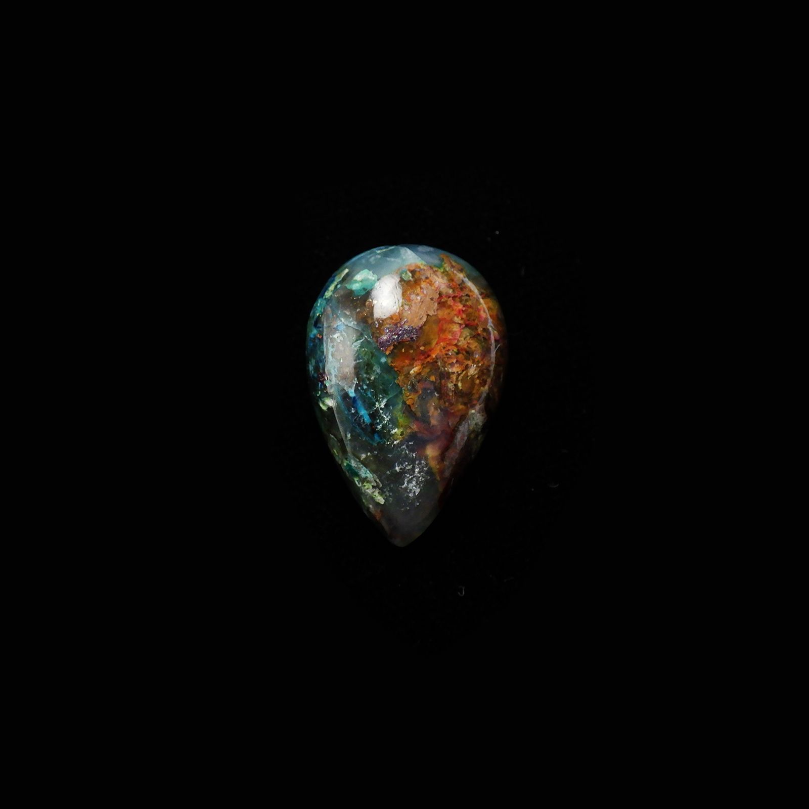 コッパークリソコラインカルセドニー インドネシア産 18.61ct[240125550]21.3x14.5mm前後