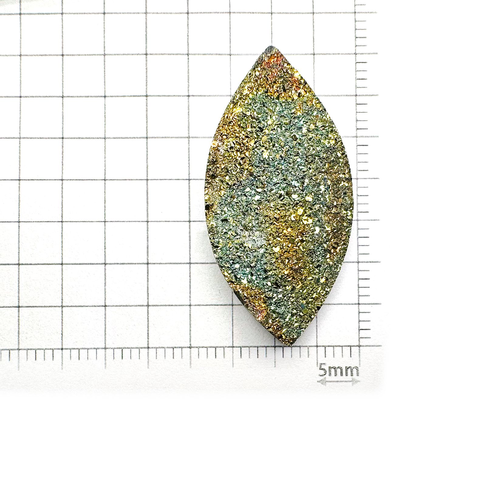 レインボーパイライト 原石 ロシア産 21.96ct[240326435]33.3x17.1mm前後
