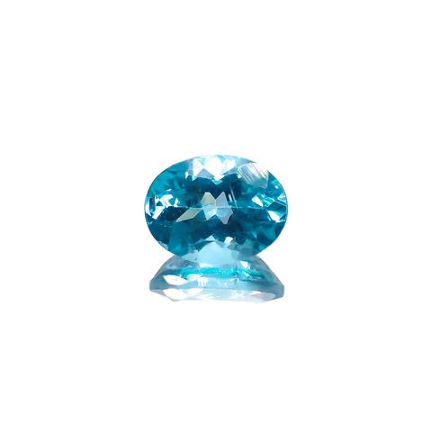 アパタイト(宝石名アパタイト)ブラジル産 識別済 1.41ct / 7.9x6.1mm前後 [251021343]