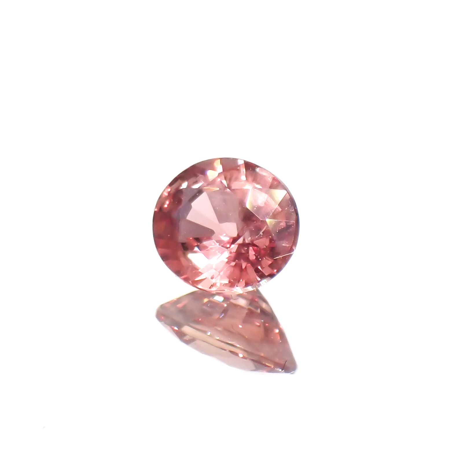 パパラチャサファイア(宝石名サファイア/別名パパラチャ・サファイア)スリランカ産 0.354ct CGL鑑付[230521934]4.62x3.93mm前後
