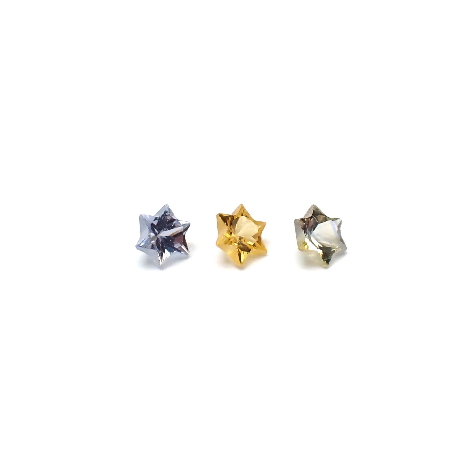 ◇カスタムカット◇サファイア カラーグラデーション3個セット スリランカ/マダガスカル産 0.29ct(3pcs合計) / 3.1x3.1mm前後 [260632329]
