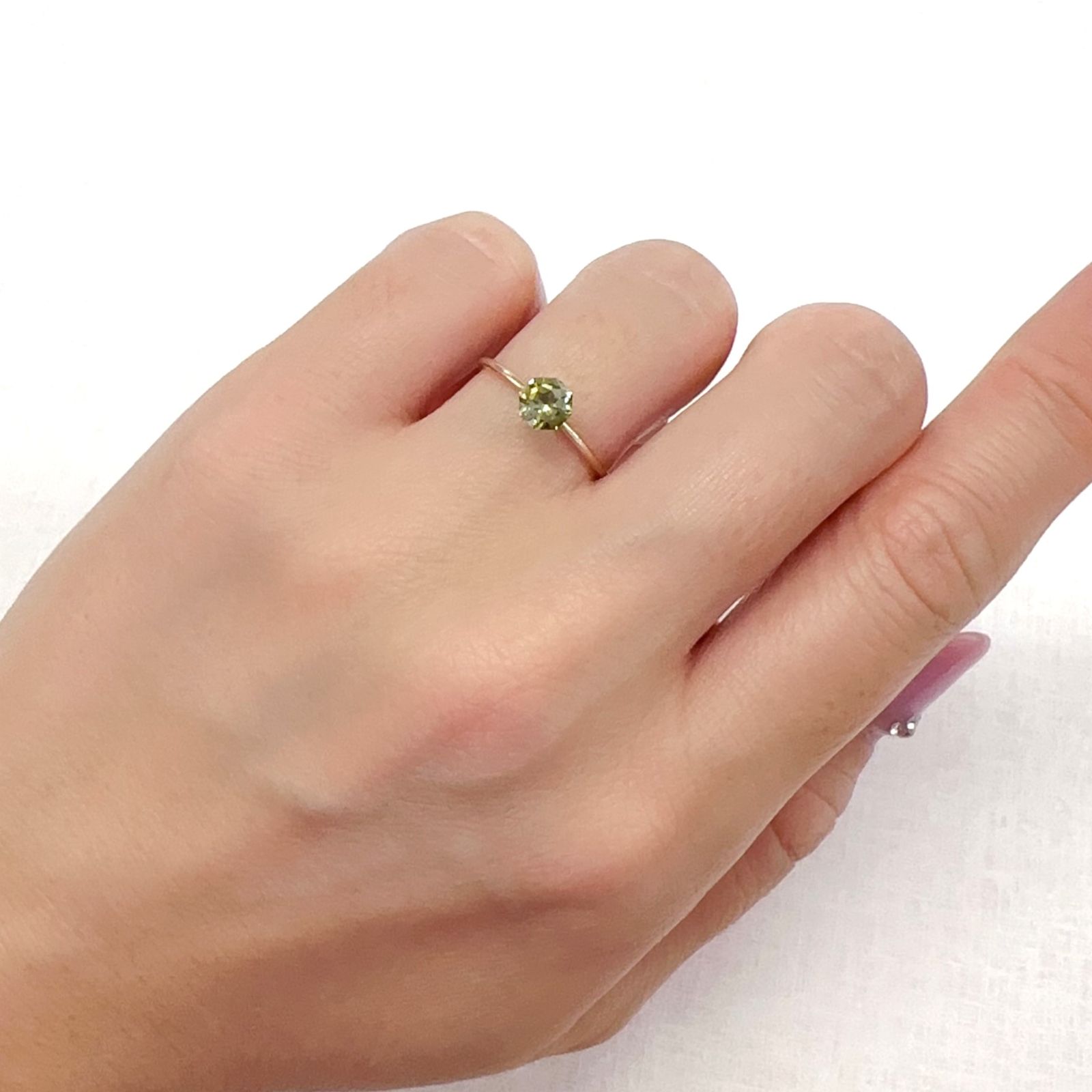 ◇オクタゴンカット◇グリーントルマリン SA(宝石名グリーン・トルマリン)ブラジル産 0.55ct 識別済[231124198]5.1x5.1mm前後