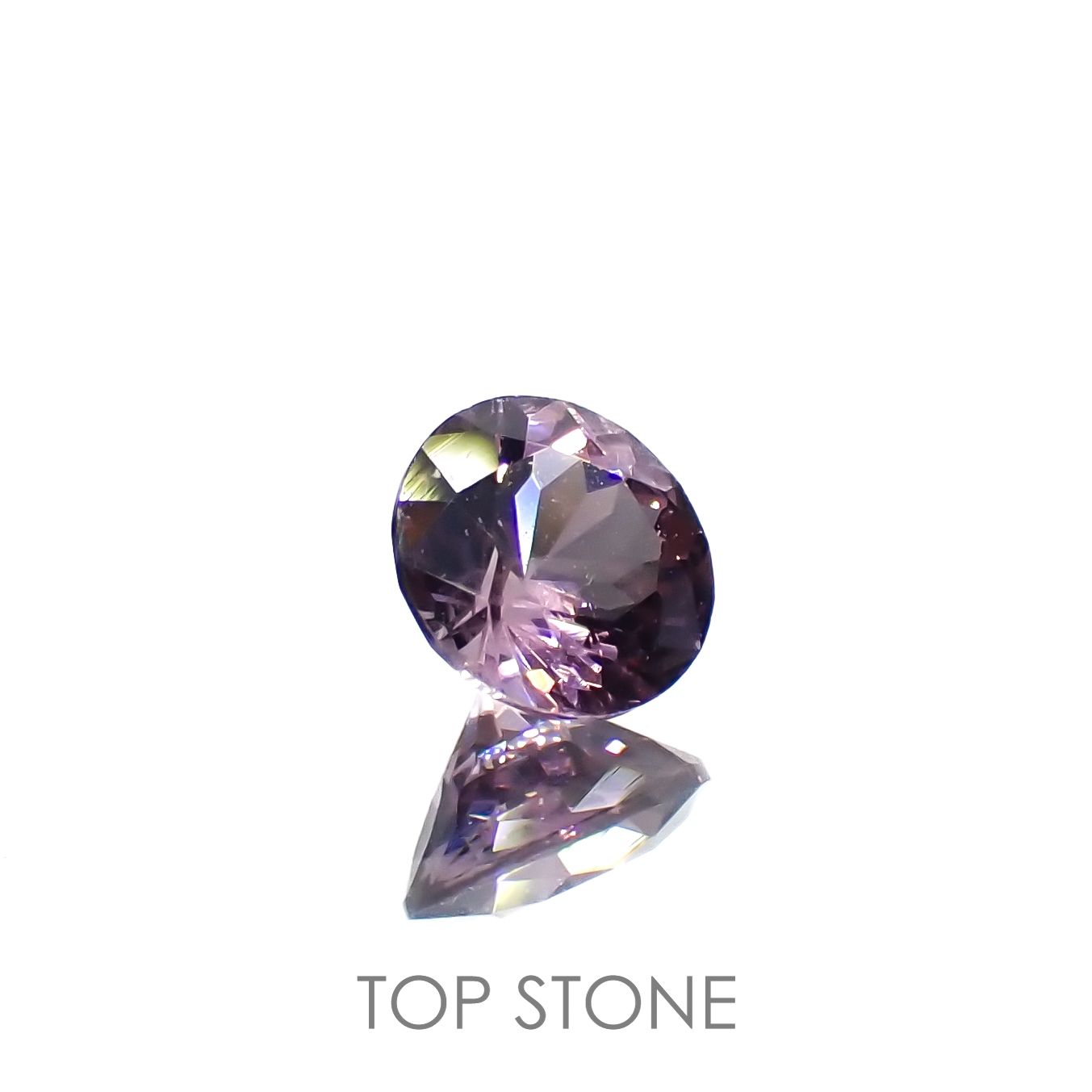 ラベンダーピンクスピネル(宝石名スピネル)ビルマ/マダガスカル産 0.40ct 識別済[220917596]4.5x4.5mm前後