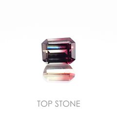 バイカラーサファイア タンザニア産 ルース 0.29ct[20106700]3.8×2.9mm前後