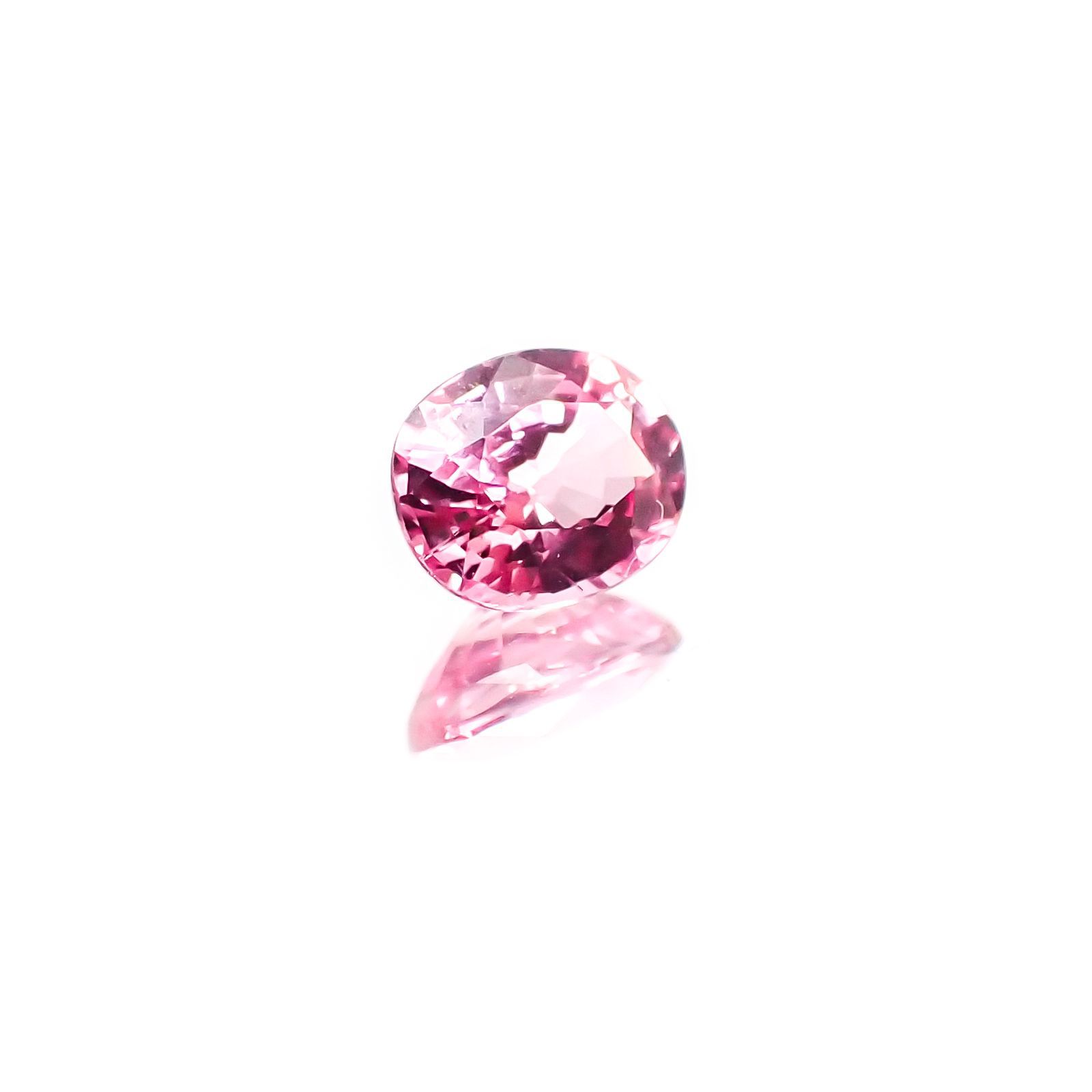 パパラチャサファイア スリランカ産 ルース 0.452ct ソーティング付き[20107254]5×4mm前後