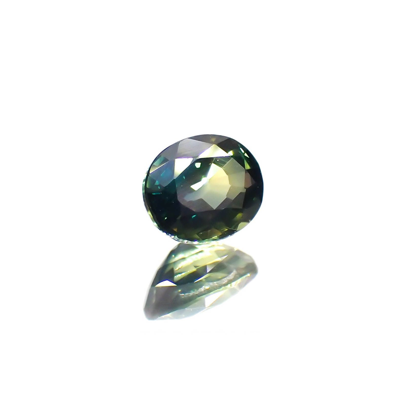 バイカラーサファイア(宝石名バイカラー・サファイア)マダガスカル/オーストラリア産 0.52ct 識別済[250114061]4.9x4mm前後