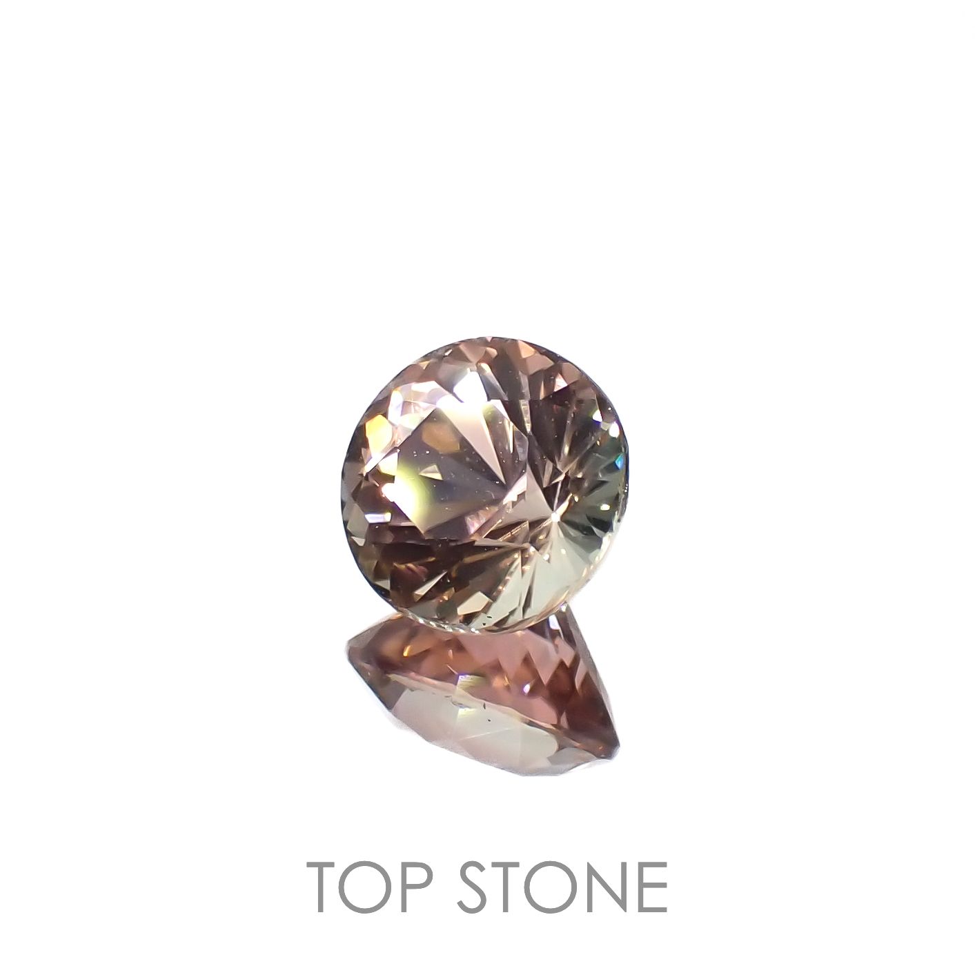 バイカラートルマリン(宝石名トルマリン)ルワンダ産 1.69ct 識別済[221119008]7.5x7.4mm前後