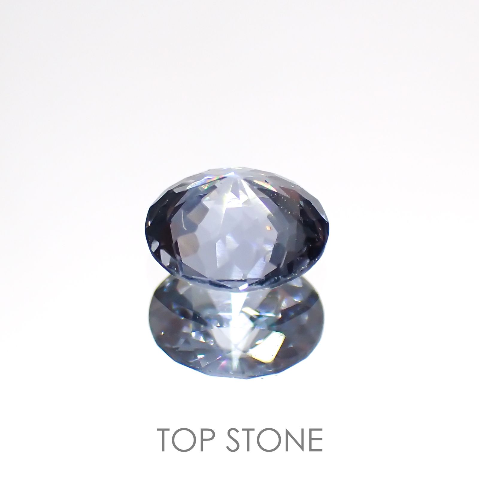 グレイッシュブルースピネル(宝石名スピネル) ビルマ産 0.44ct 識別済[210913466]5×4.9mm前後