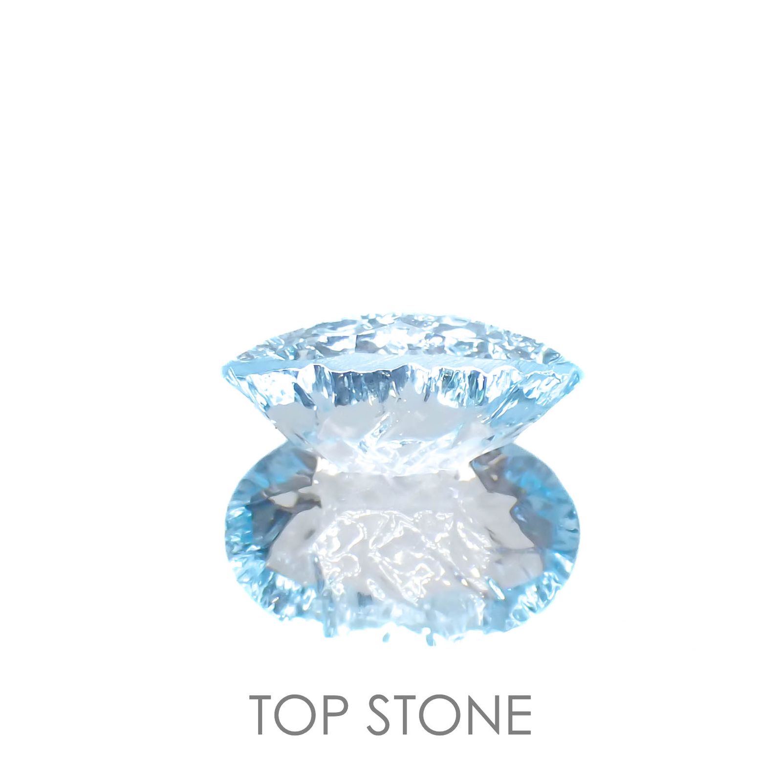◇カスタムカット◇ブルートパーズ ブラジル産 3.70ct[221219342]12.1x8.1mm前後