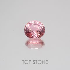 ピンクトルマリン パパラチャカラー ルワンダ産 ルース 1.61ct[21039975]7.4×6.7mm前後