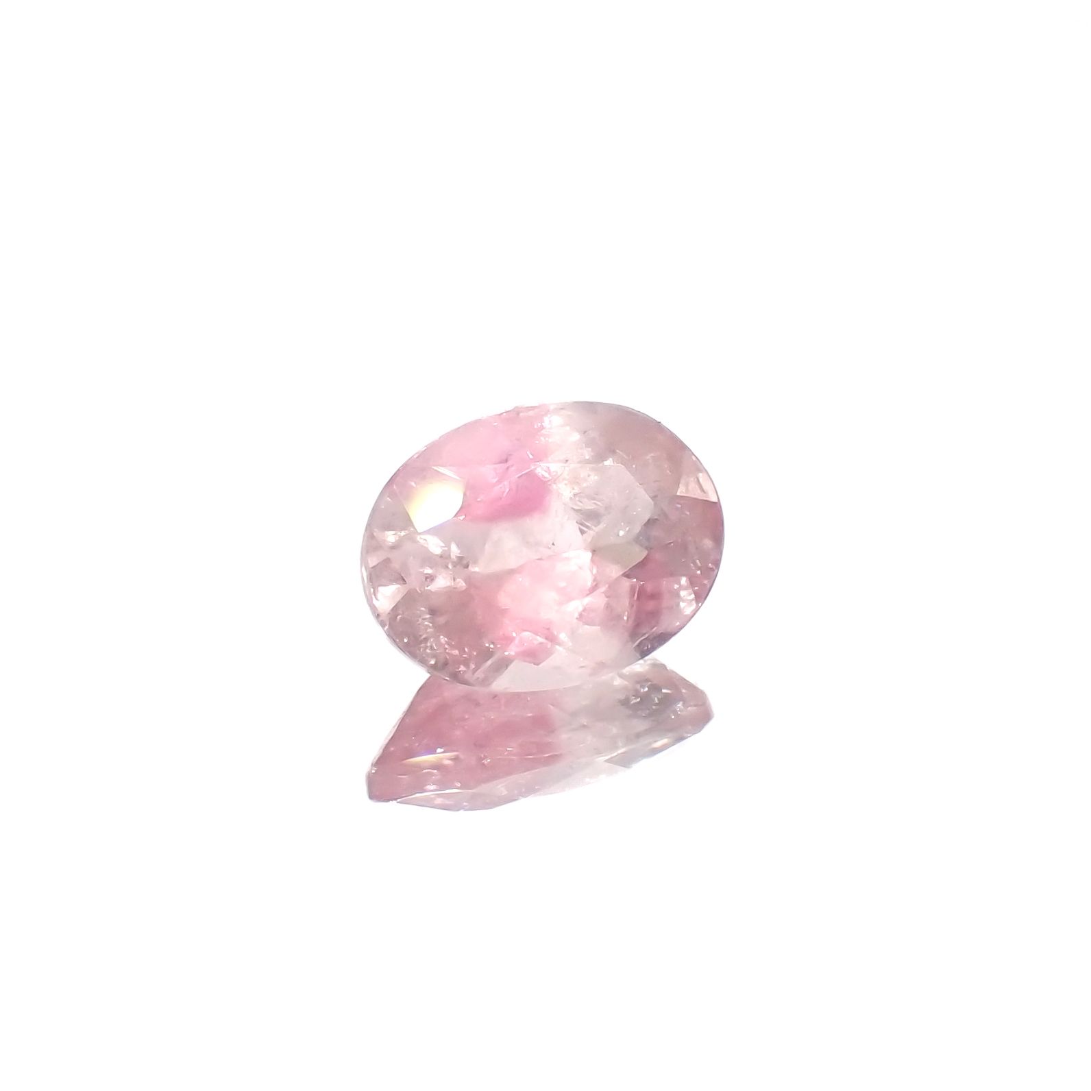 ピンククリスタルトルマリン(宝石名ピンク・トルマリン)コンゴ民主共和国産 1.29ct 識別済[230823234]8.2x6.2mm前後