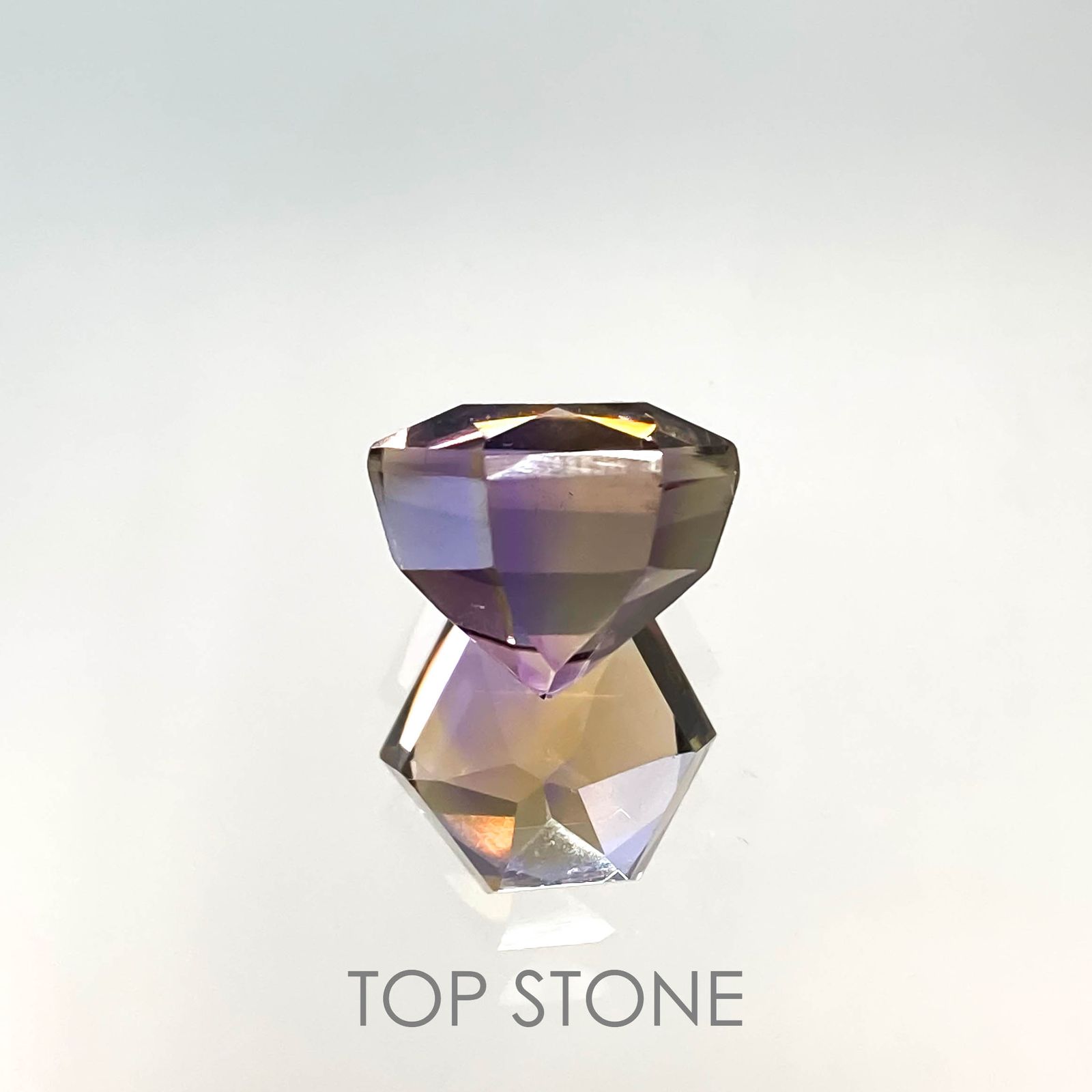 ◇ヘキサゴンカット◇アメトリン ブラジル産 6.31ct[221018587]10.3x10.1mm前後