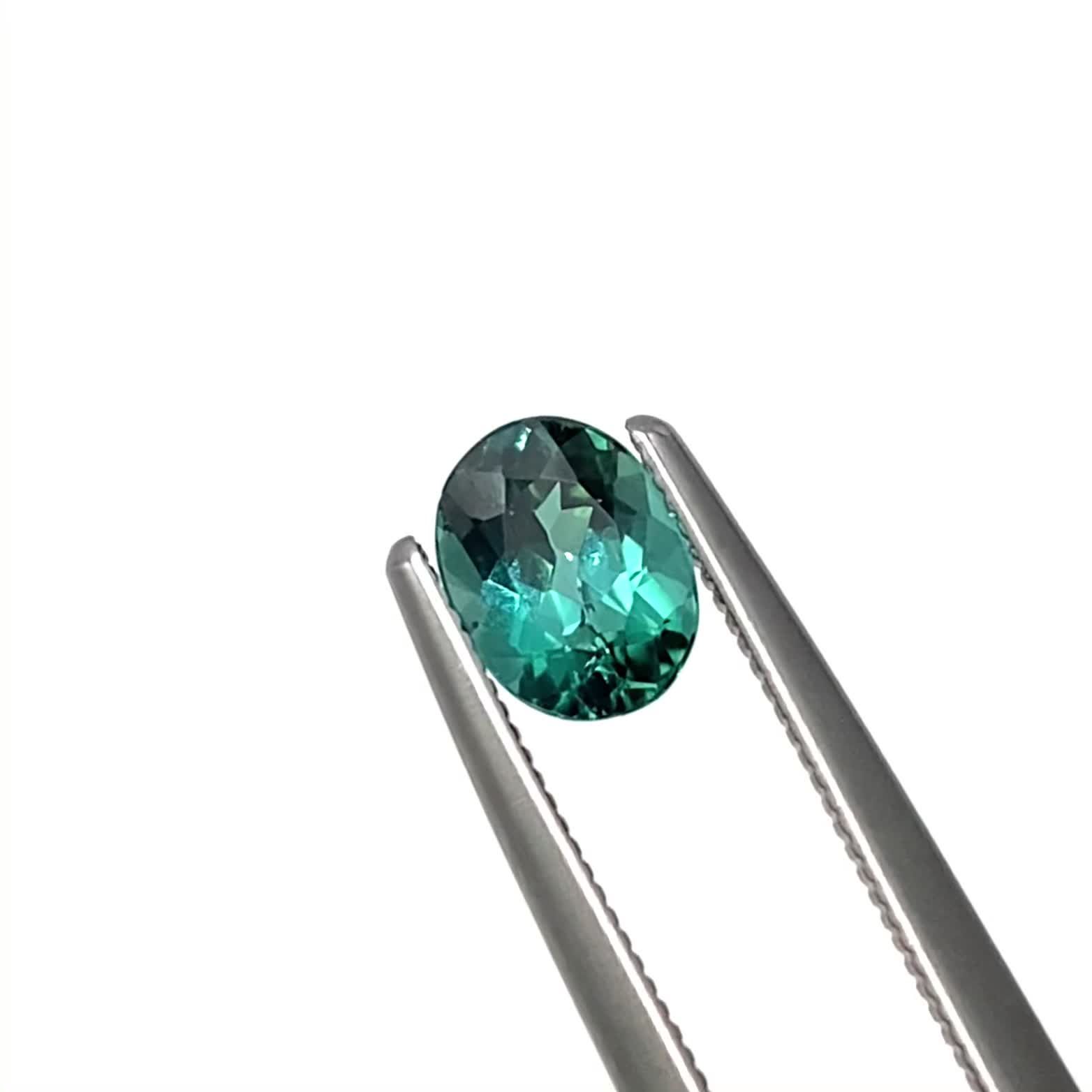 天然石ブルーグリーントルマリン ブルーグリーントルマリン ブラジル産 1.25ct[240527540]12.4x4