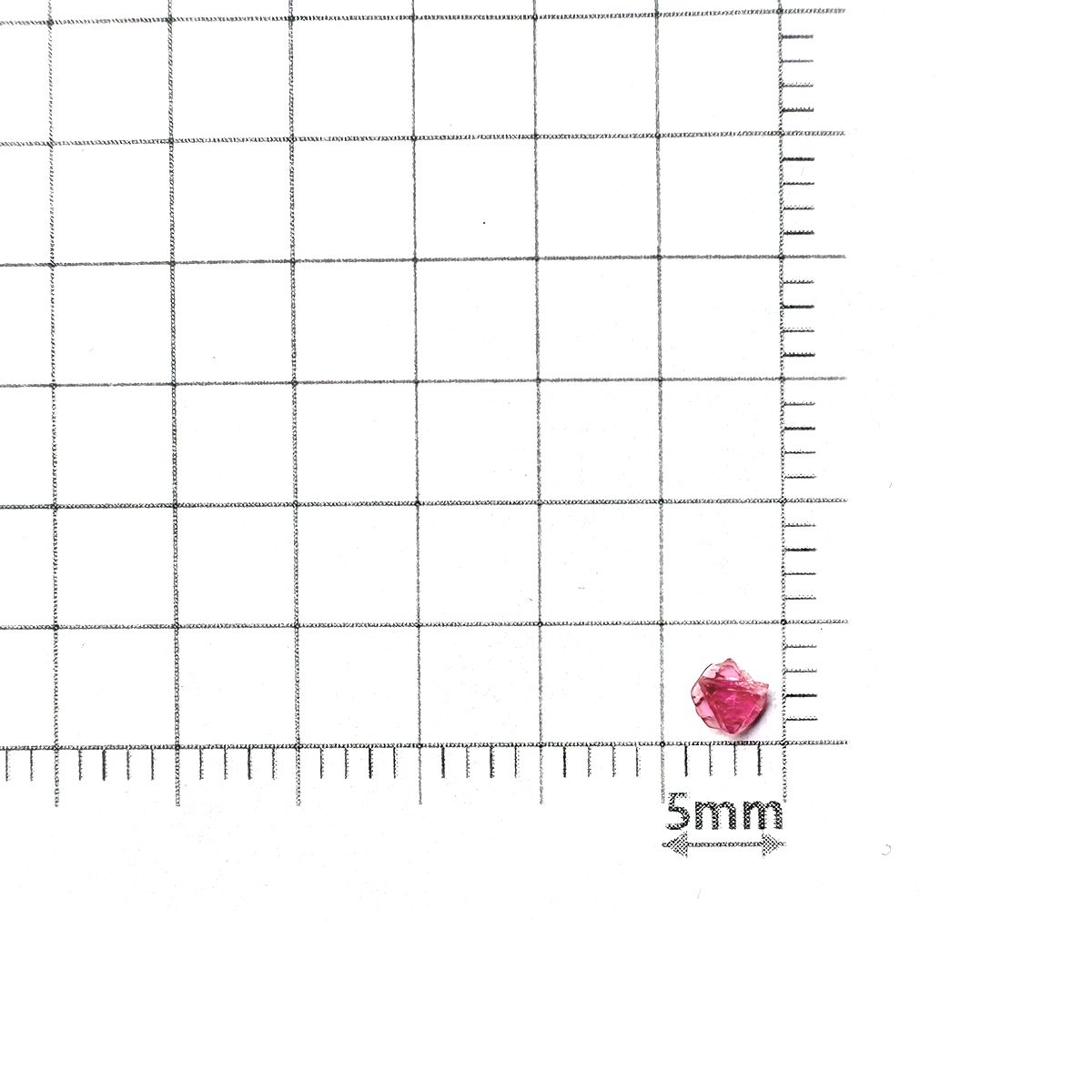 ツインクリスタルスピネル(スピネル式双晶）原石 ビルマ産 0.075ct[231124055]3x3mm前後