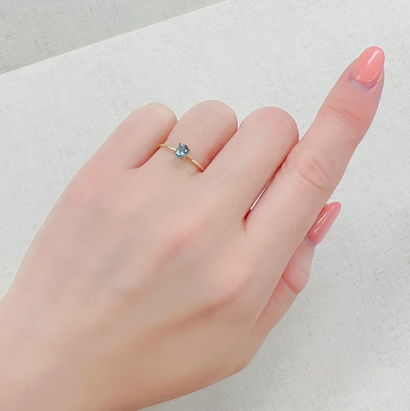 ブルートルマリン(宝石名トルマリン)アフガニスタン産 0.28ct 識別済[230321087]4.7x3.6mm前後