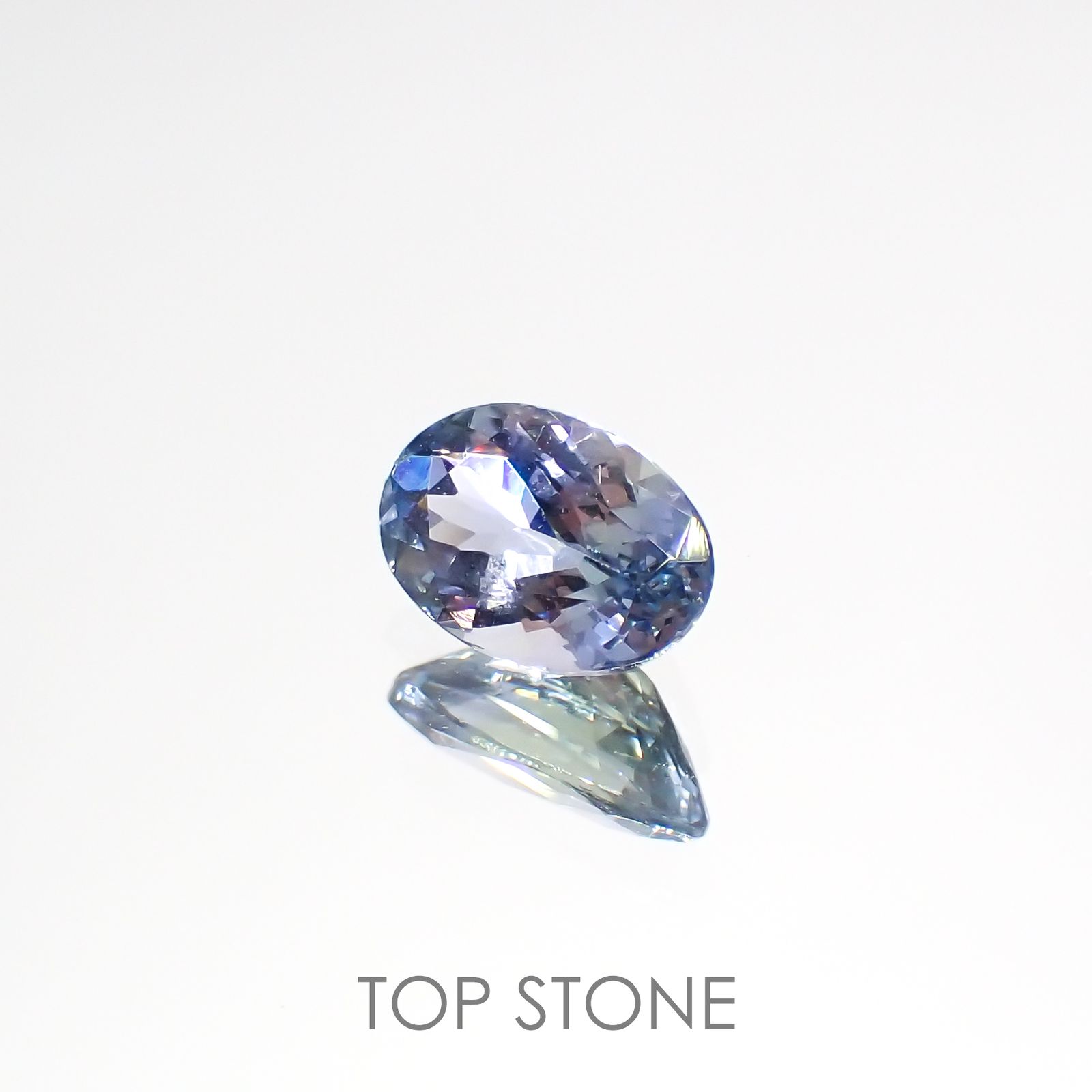 バイカラータンザナイト(宝石名ゾイサイト)タンザニア産 0.96ct 識別済[220515901]7.8x5.2mm前後