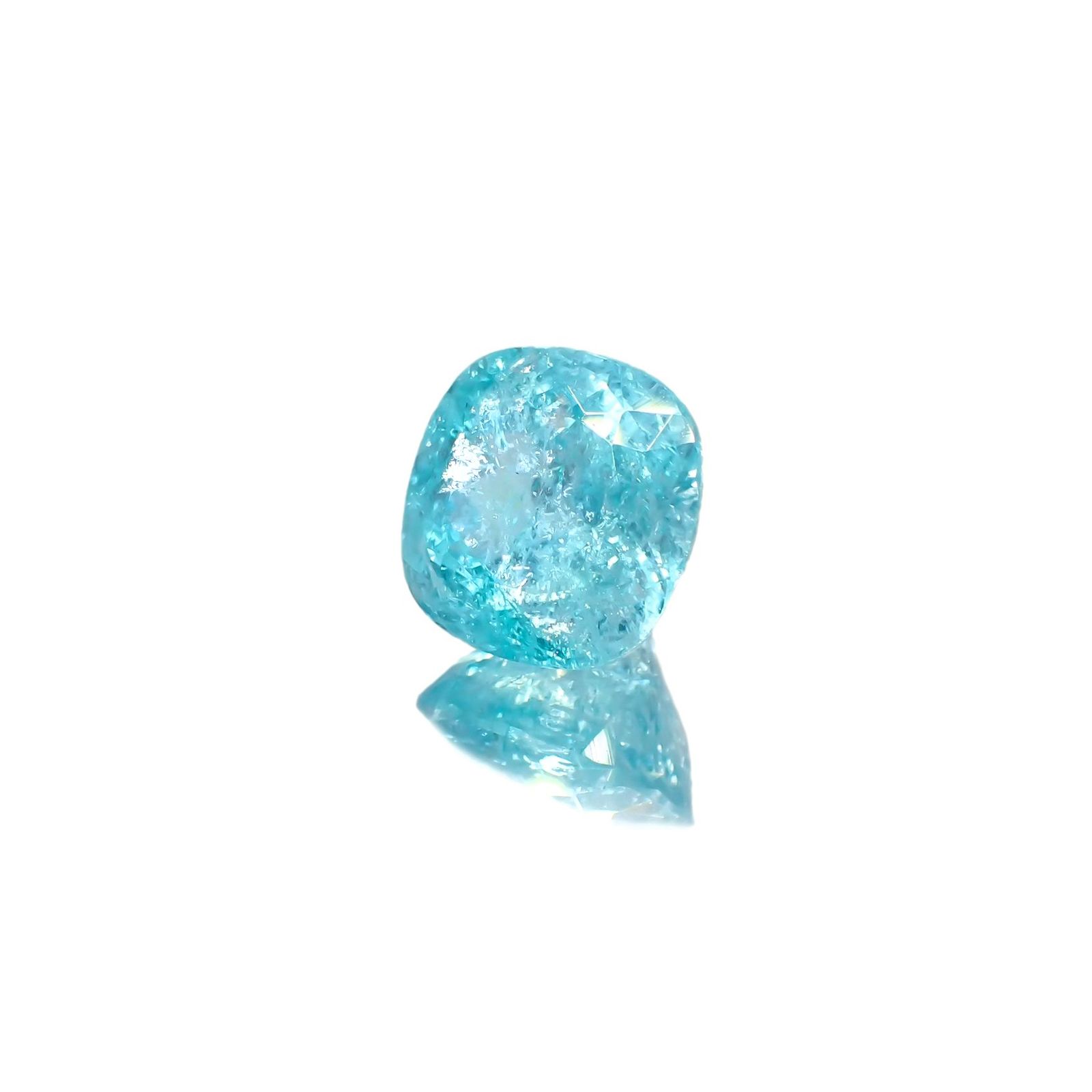 パライバトルマリン(宝石名トルマリン/別名パライバ・トルマリン) モザンビーク産 GIA鑑付 3.64ct / 9.1×9.0mm前後 [19110912]