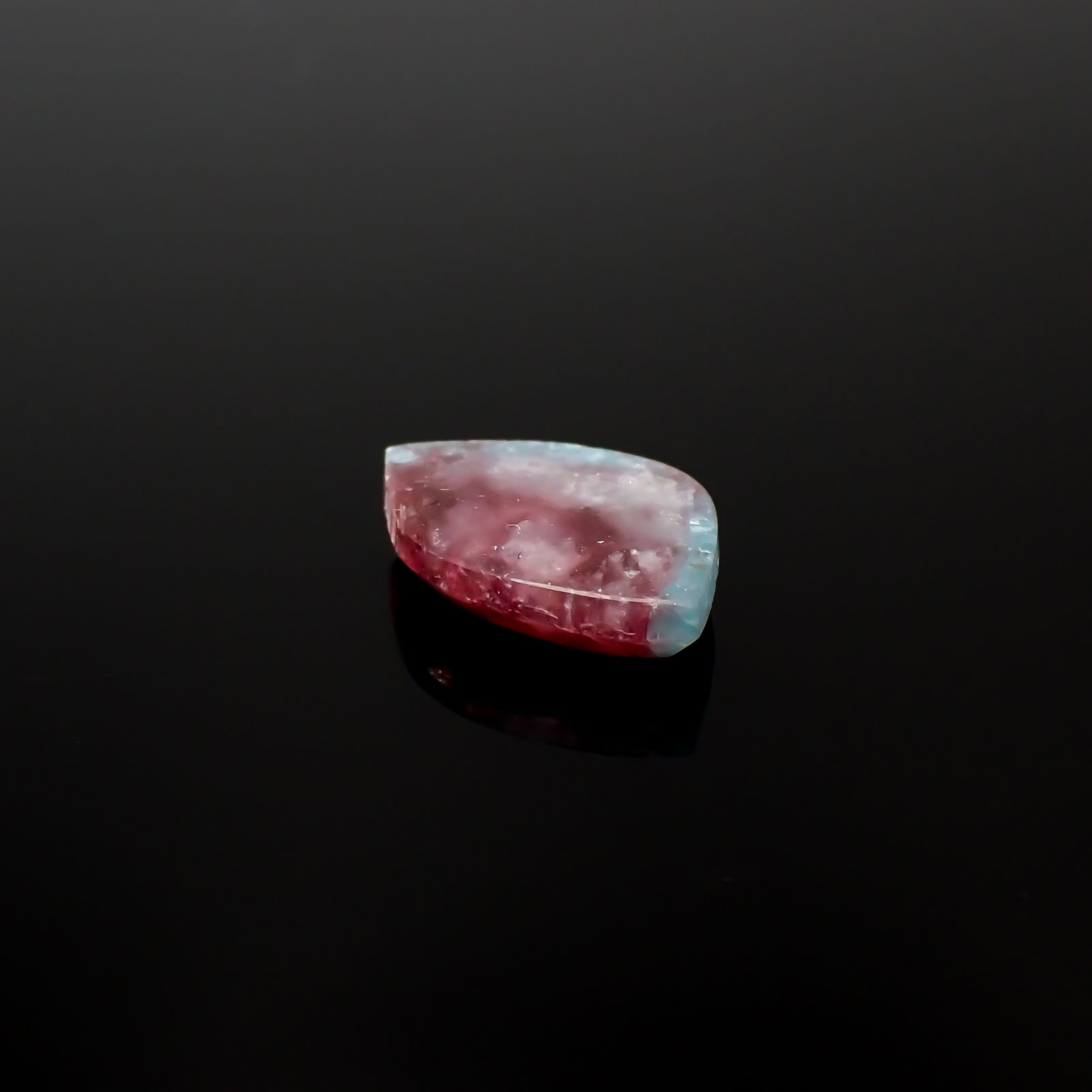 ◇フリーフォーム◇パライバトルマリンインクォーツ ブラジル産 3.47ct[240427089]14.1x9.3mm前後
