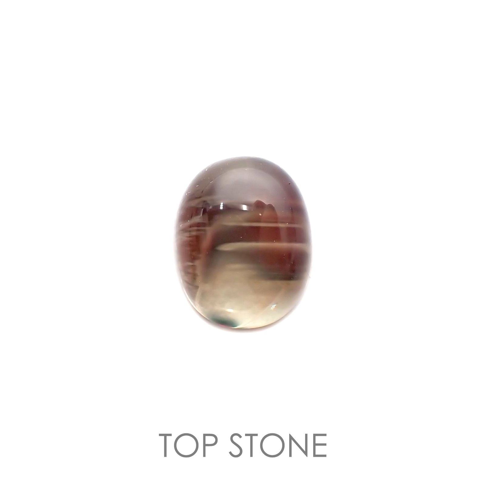 バイカラーアンデシン(宝石名アンデシン/ラブラドライト) チベット産 2.70ct 識別済[211013549]9.8×7.7mm前後