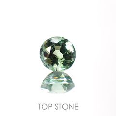 ミントトルマリン(宝石名グリーン・トルマリン) アフガニスタン産 0.80ct 識別済[211013612]5.8×5.8mm前後