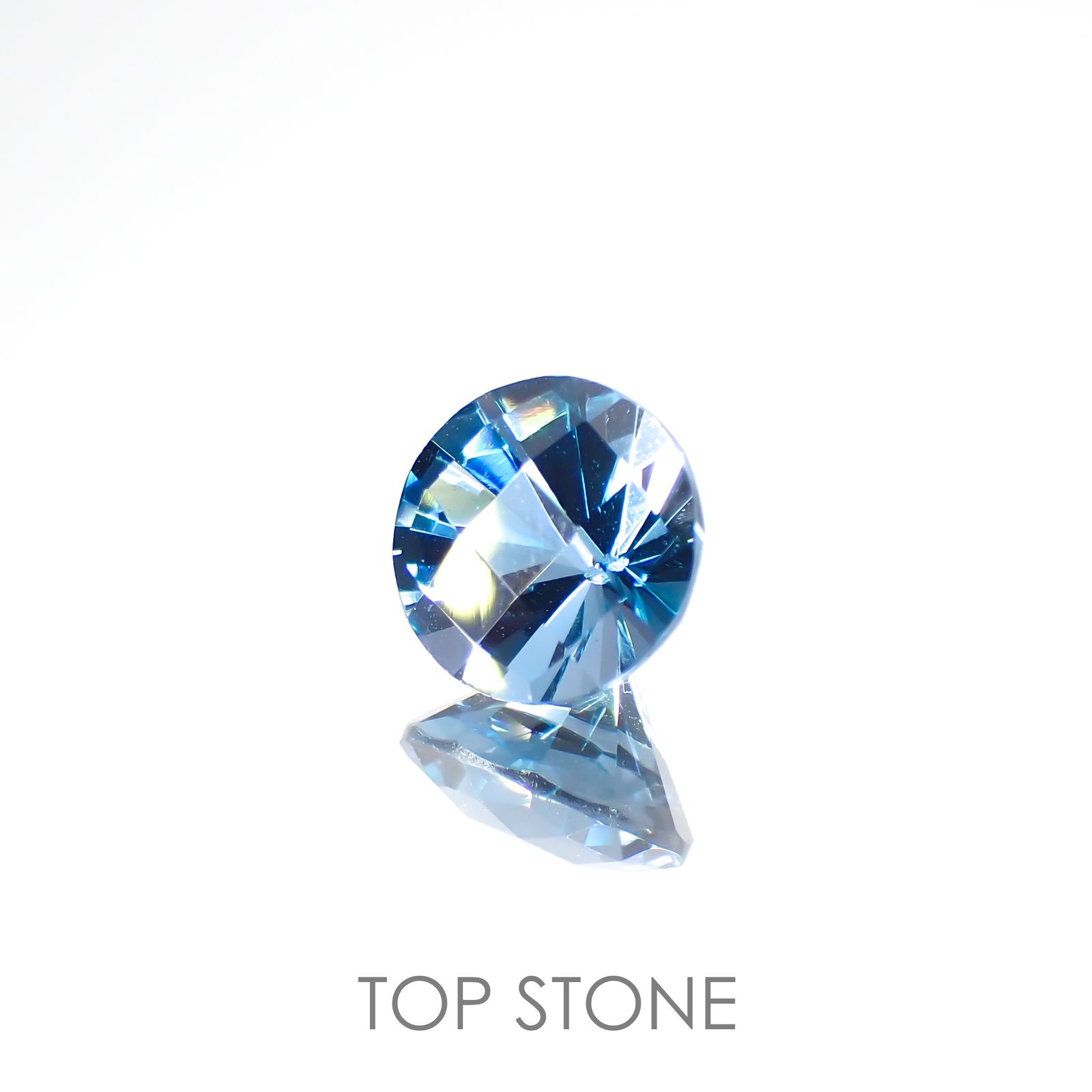 ◇チェッカーコンケーブカット◇ロンドンブルートパーズ ブラジル産 ルース 1.27ct[210913044]6.6×6.6mm前後