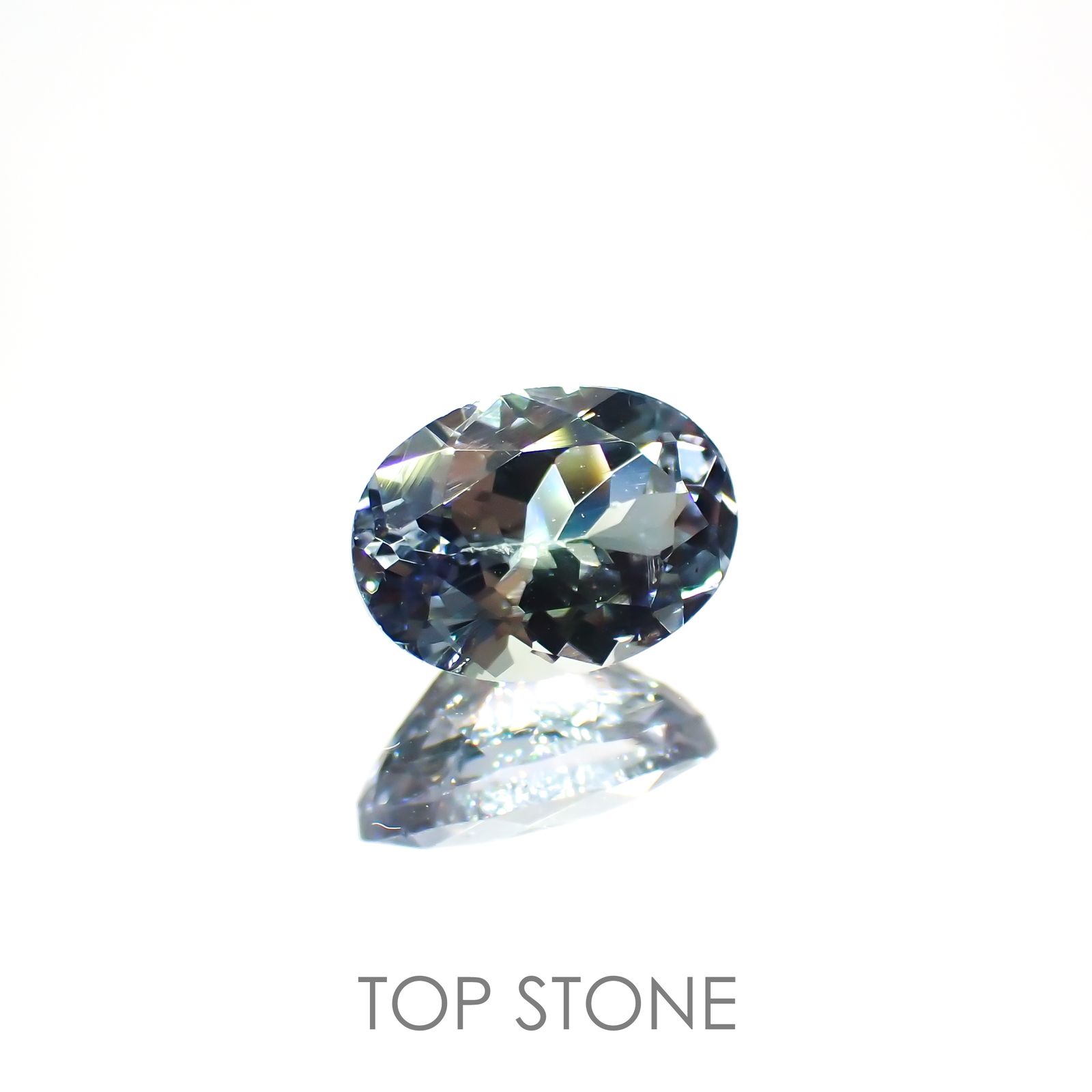 バイカラータンザナイト(宝石名バイカラー・ゾイサイト) タンザニア産 0.96ct 識別済[210812663]7.2×5.1mm前後