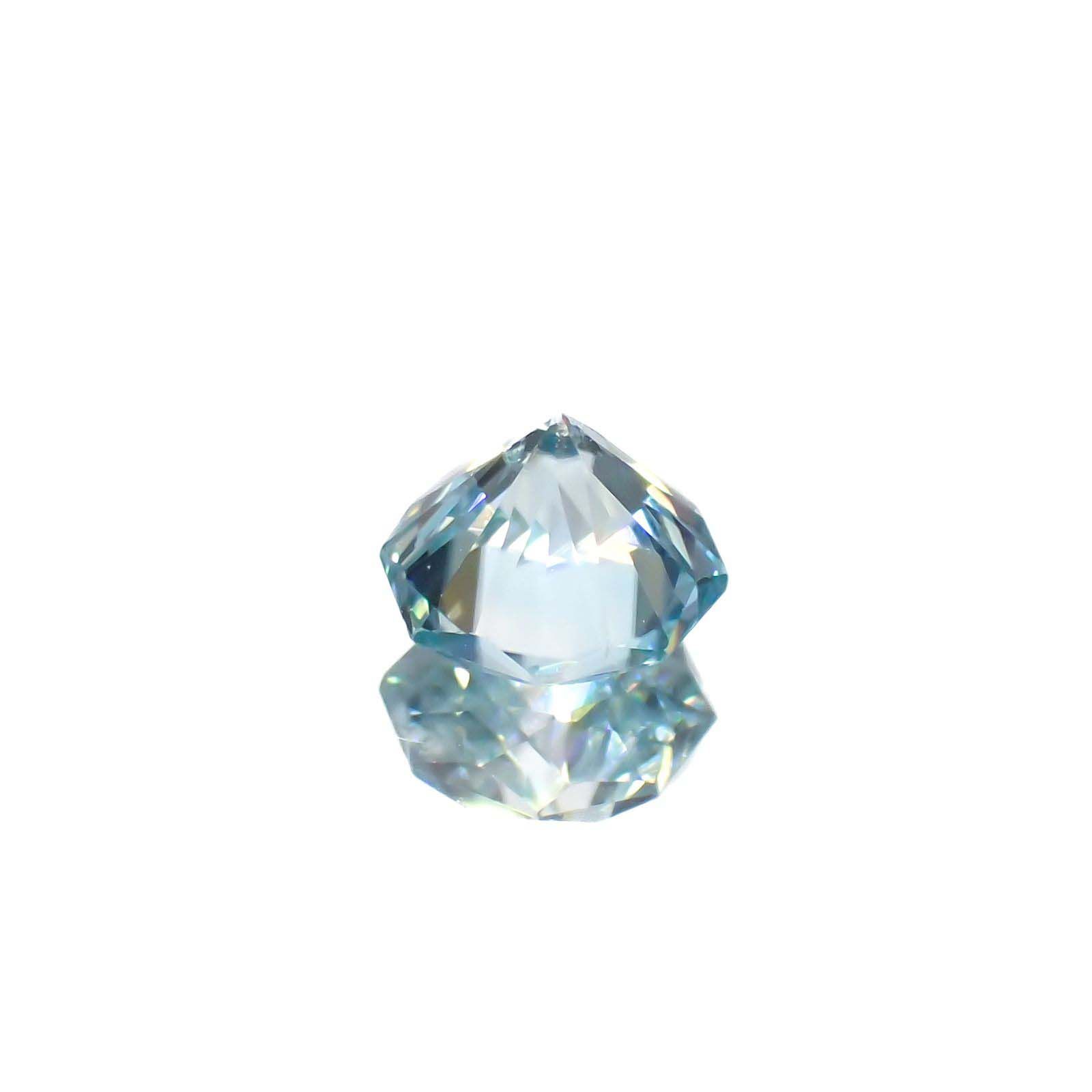 ◇オクタゴンカット◇アイスブルージルコン(宝石名ジルコン)カンボジア産 0.81ct 識別済[220716828]4.9x4.9mm前後