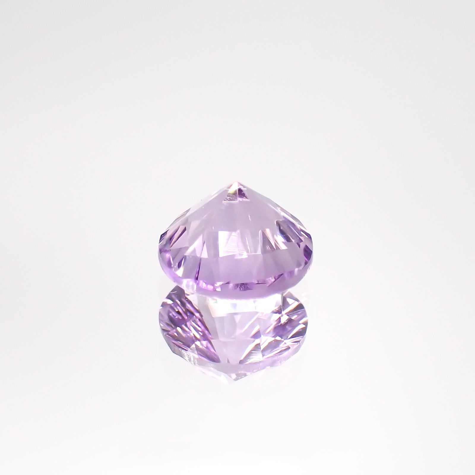 ◇チェッカーコンケーブカット◇アメジスト(宝石名アメシスト) ブラジル産 1.16ct 識別済[210913032]7.1×7.1mm前後
