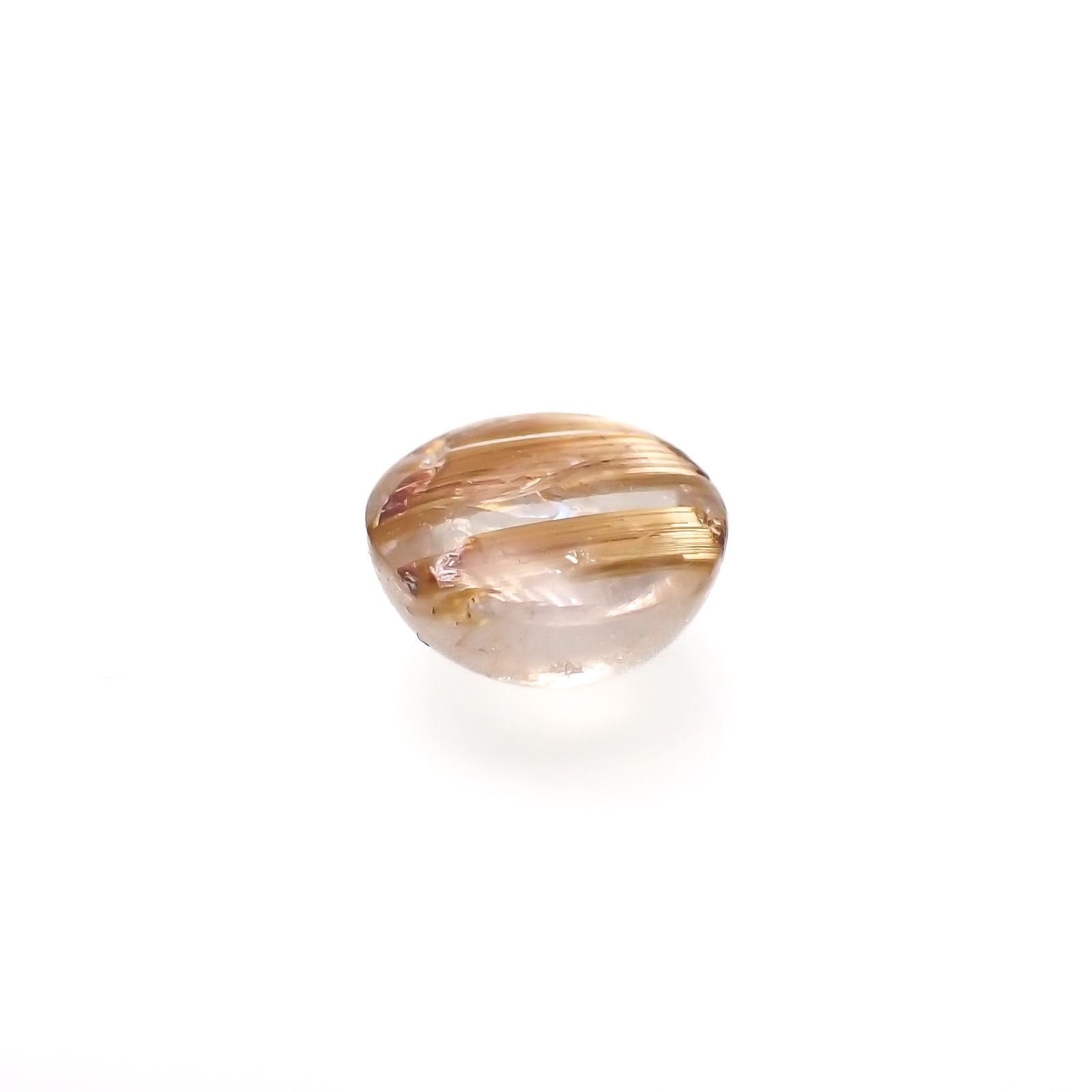 ルチルクォーツ(宝石名ルチルレイテッド・クォーツ)ブラジル産 1.37ct 識別済[231023878]6.9x6.9mm前後