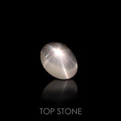 スターローズクォーツ(宝石名スター・ローズ・クォーツ) マダガスカル産 6.78ct 識別済[201812809]14.5×10.5mm前後